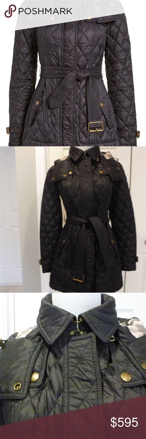 burberry brit fenbridge poshmark|BURBERRY Brit Finsbridge Quilted Belted Jacket Dark Khaki .